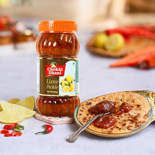 Image of Chokhi Dhani Lime Pickle 500g | Tangy & Spicy Nimbu Achar | Oil Free Lemon Pickle | No Onion No Garlic | Traditional Indian Pickle | Homemade Style