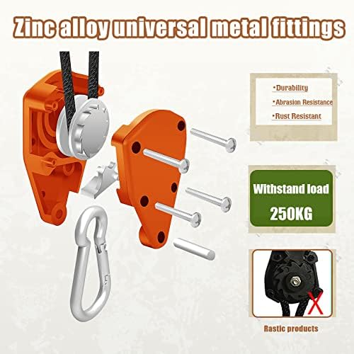 Tent Guy Ropes with pulley - 4mm Reflective Cord Tent Guide Rope with Aluminum Adjuster for Outdoor Camping Hiking Awning Tents (4PCS-White)