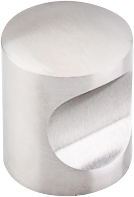 Top Knobs SS22 Stainless Collection 1" Indent Knob, Brushed Stainless Steel