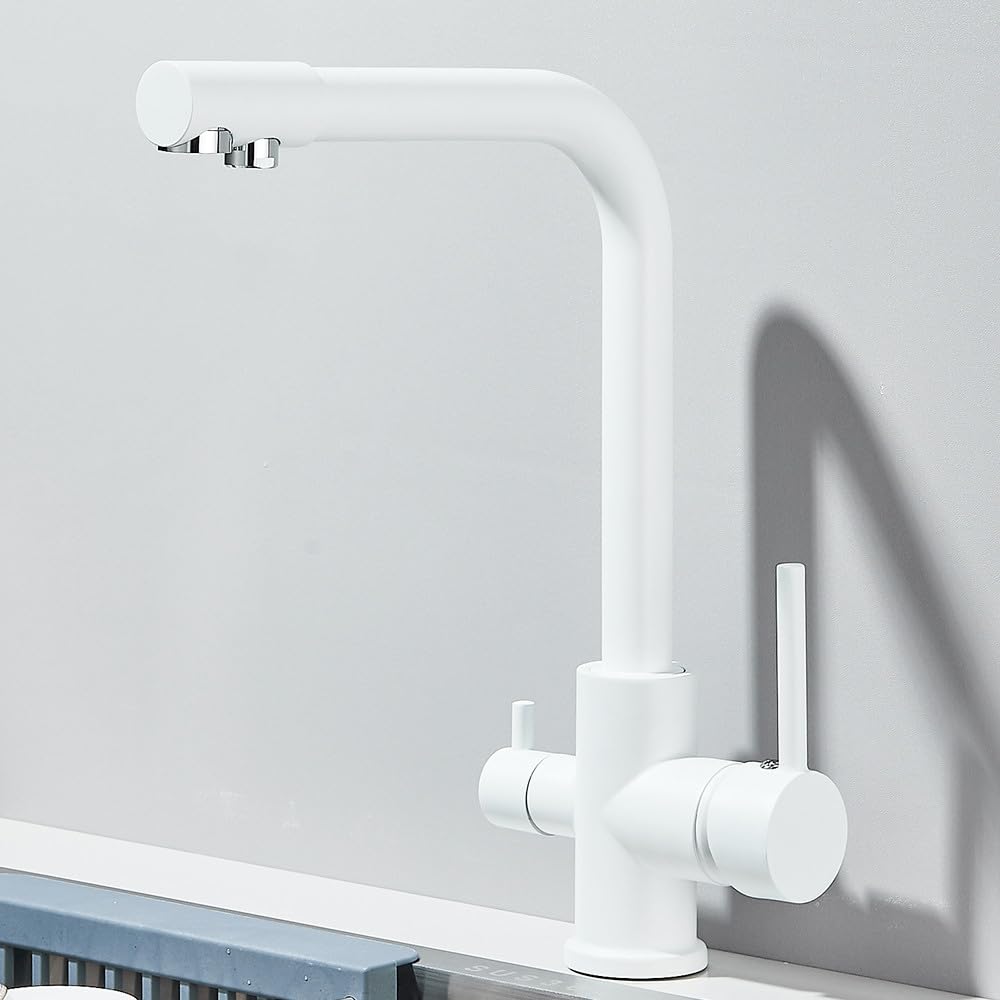 Mitigeur cuisine filtre eau robuste design haut de gamme pour évier moderne