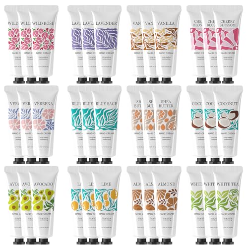 BODY & EARTH # LOVE 36 Pack Hand Cream for Women Gifts Moisturizing Hand Lotion Cream For Dry Hands Bulk Mini Hand Lotion Gift Sets For Women Mothers Day Gifts Bulk For Mom