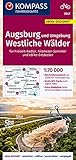 KOMPASS Fahrradkarte 3347 Augsburg und Umgebung, Westliche Wälder 1:70.000: reiß- und wetterfest mit Extra Stadtplänen