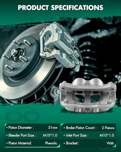 Image of SCITOO 18B5210 Rear Right Disc Brake Caliper Assembly w /Bracket For Dodge For Ram 3500 2009-2010,For Ram For 3500 2011-2018,For Ram For 4000 2012-2016