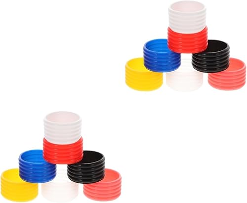 INOOMP 14 unidades de anillo de goma de sellado de raqueta, agarre de bádminton, pelotas de tenis de colores, anillos de tenis, bandas de agarre de