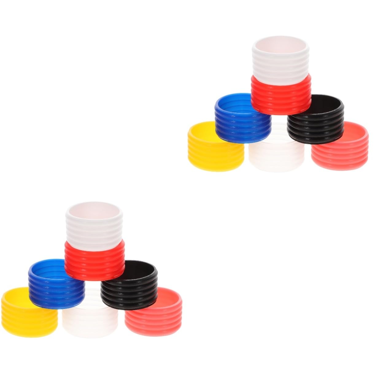 INOOMP 2sets Tennis Overgrip Tape Replacement Grip Silicone Racket Grip Ring for Tennis Badminton Squash Fishing Rods 7pcs*2