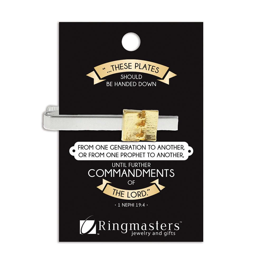 Ringmasters LDS Krawattennadel aus Stahl, zweifarbig, mit Gold- und Silber-Finish, für Missionar, Priestertumsgeschenk