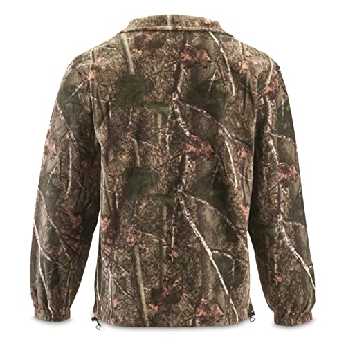 Men's Quarter-Zip Camo Hunting Fleece Pullover Jacket Sweater Top2