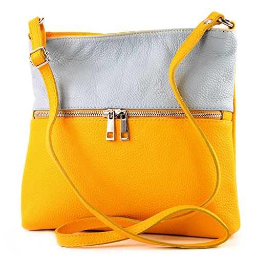 Sac à bandoulière en cuir italien T144 modamoda de pour femme