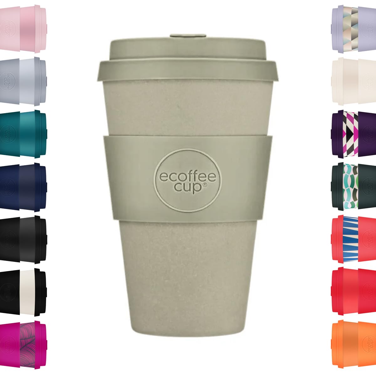 Ecoffee Cup 14oz Reusable Coffee Cup in Molto Grigio matte finish