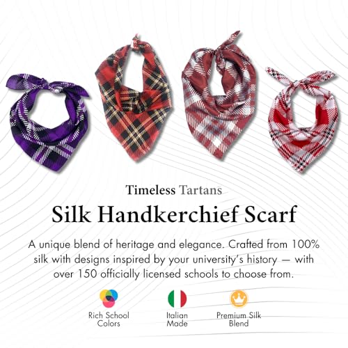 Timeless Tartans Silk Handkerchief Scarf, Classic Collegiate Apparel, Officially Licensed Gift & Clothing Accessories2