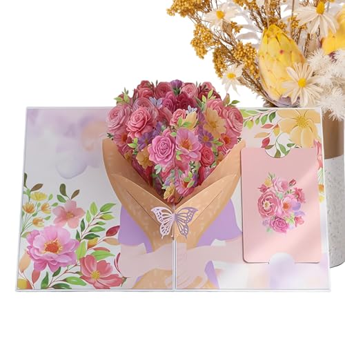 Flower Card - 3D�j���j���p�i - �y�[�p�[��̓��J�[�h,�v �� �� �ޏ� �ގ� �a���� �o�����^�C�� ������ ���Əj�� �M�t�g