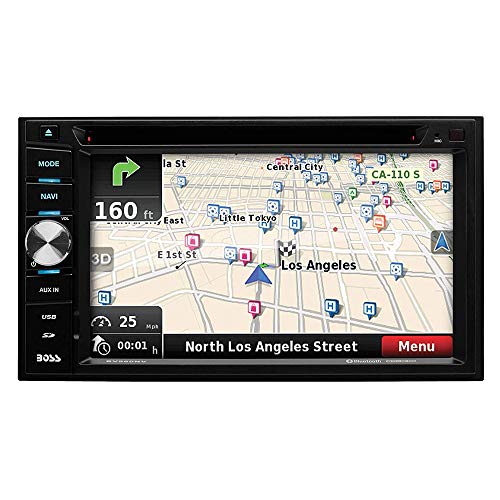 BOSS Audio Systems Elite Series BV960NV GPS Car Audio Stereo System - 6.2 Inch Double Din, Touchscreen, Bluetooth Audio and Calling Head Unit, AM/FM Radio Receiver, CD Player, USB, Hook To Amplifier