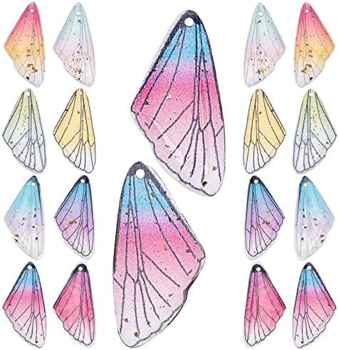 Glitzer Schmetterlingsflügel Mit Sternstab - Rosa Kostüm Zubehör Für Party & Karneval