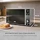 CASO | MCG25 Ceramic chef 3in1 Mikrowelle mit Grill und Heißluft 2050W |Borosilikatglasboden, Grill-Rost für 2 Ebenen, 110-200°C, 25 L, Edelstahl verspiegelt, Silber