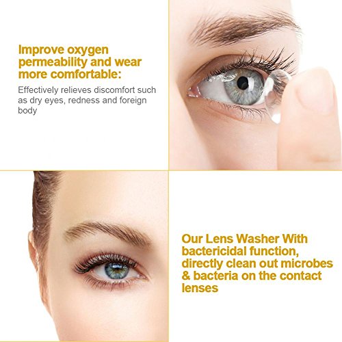 Automatic Contact Lens Washer Cleaner Case, Contact Lens Cleaner Machine Contact Lens Container Cute Mashroom, Portable Contact Lens Cleaner with USB Charger for Daily Care Fast Cleaning