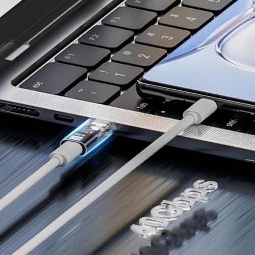 Image of chenyang USB C Connector USB4 Type C 240W Power 40Gbps Data 8K Video Extension Connector Adapter Transparent with LED
