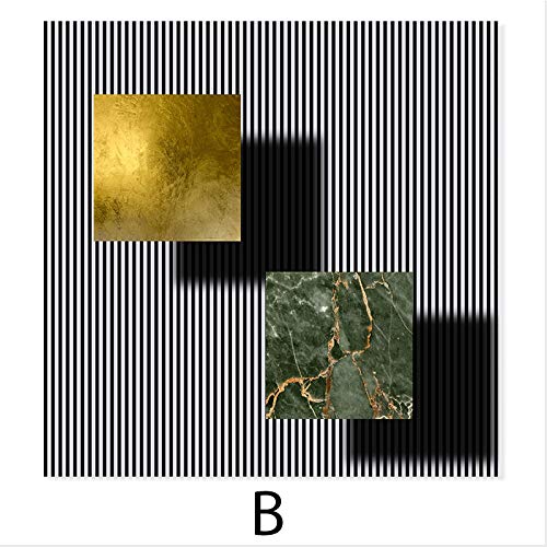 Affiche salon abstrait cercles d'or géométrique carré affiche impression toile 4 pièces