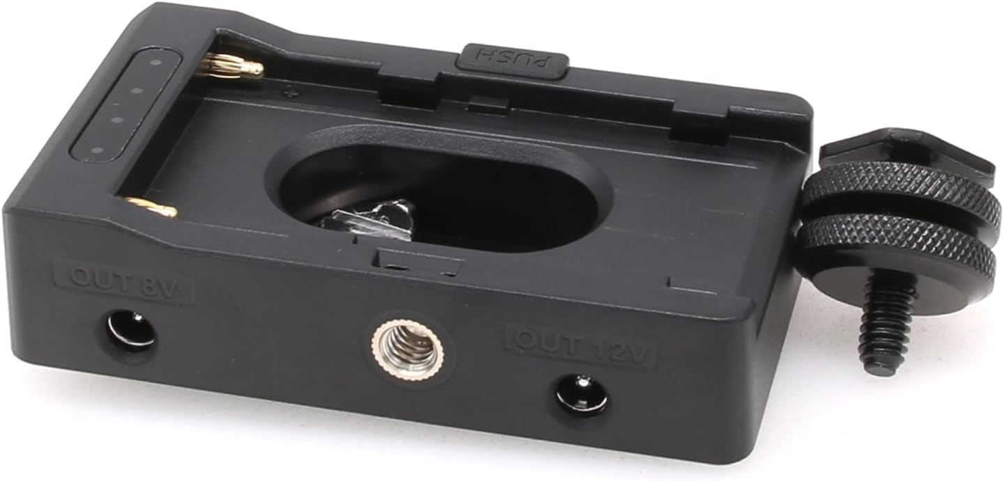 Eonvic NP-F970/F960/F770/F570/F550 Battery Multifunction Mount Plate with 8V 12V DC USB 18W Output Fast Charger for Sony Canon Camera