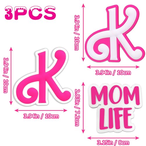 YIXIPAZH 3-Piece Letter Charms for Bag Inserts, Compatible with Bogg Bag Original All Models, Decorative Charms Set for Handbag, Beach Tote2