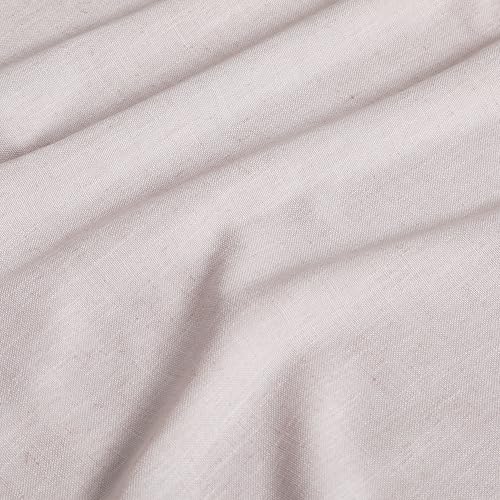 Image of Vision Home Soft Pink Pinch Pleated Full Blackout Curtains Linen Blended Room Darkening Curtain Panels 90 inch for Living Room Bedroom Thermal Insulated Pinch Pleat Drapes with Hooks 40 inch Wx90 Lx2