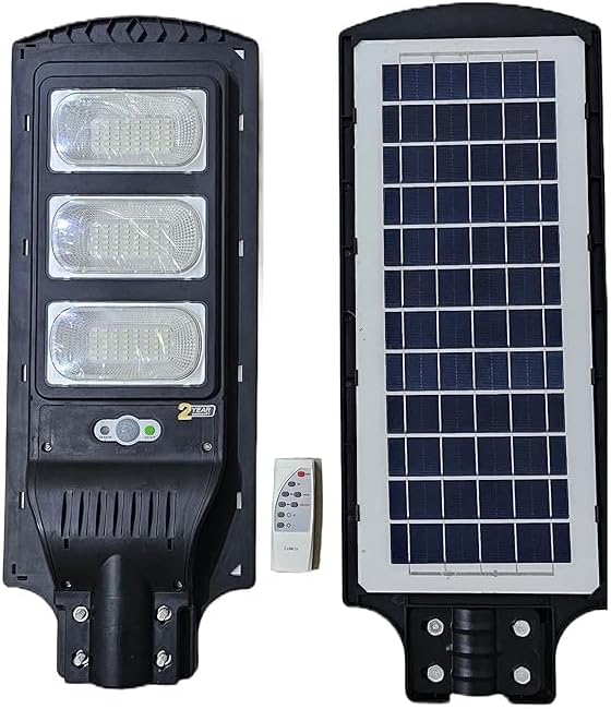 Lumrix All-in-One 90W Solar LED Street Light, Motion Sensor, Wireless Remote Control, 10m Range, High Lumens, 10+ Hours Lighting, Waterproof