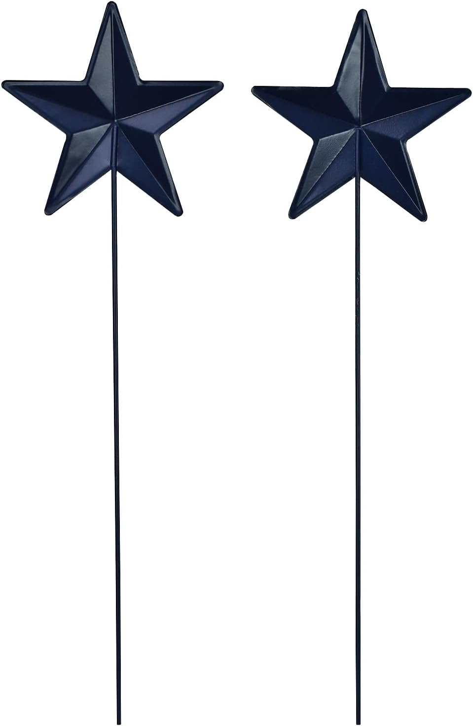 Morning View Barn Star Garden Stake Set of 6, Patriotic Decor Metal American Flag US Flag Yard Sign Bar Star Outdoor Lawn Art Ornament 4th of July Memorial Day Veterans Day Independence Day 12 Inch