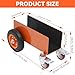 AIWFL Panel Dolly Heavy Duty Door Cart 1200LBS Capacity 4 Wheel Slab Dolly Drywall Mover with 8