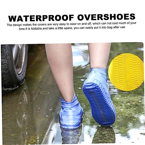 Cubrecalzado impermeable reutilizable ibasenice para lluvia, cubrebotas de silicona antideslizante miniatura 7