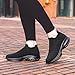 DOUSSPRT Womens Walking Shoes Sock Casual Ladies Fashion Sneakers Comfortable Slip On Air Cushion Platform Allblack 9