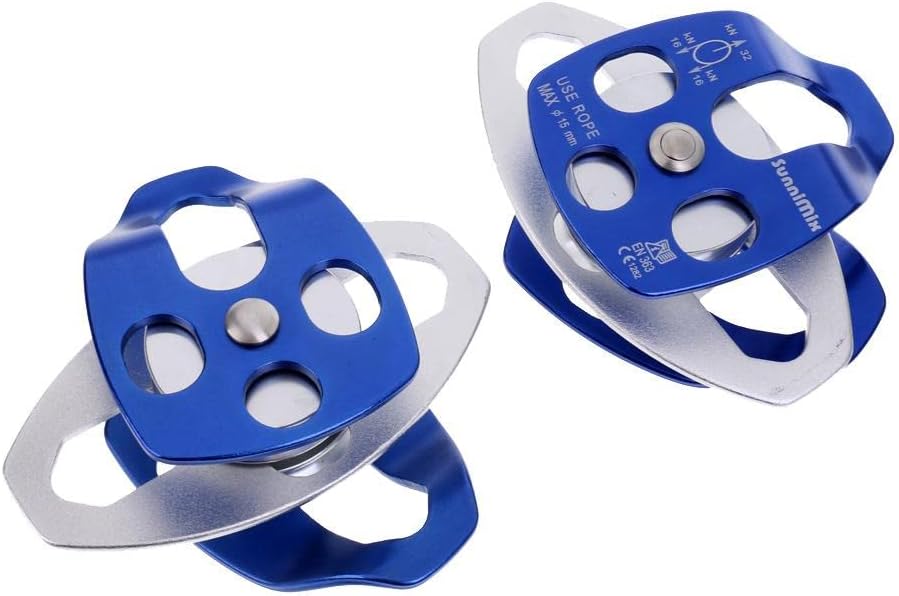 Mobile Pulley Set for Tree Climbing and Lifting - Certified for, Blue