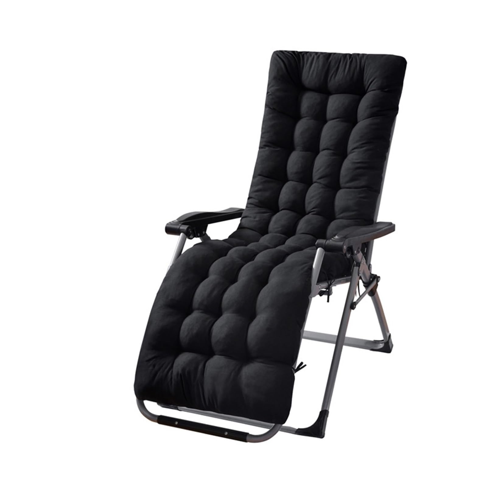 QAUUCP Bench Pad Cushion Sun Lounger Cushions Patio Chaise Lounge Pad Indoor Outdoor Chair Cushion(Black)