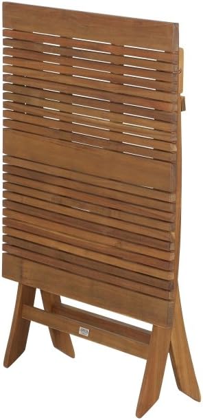 Falun Folding Table, 80 x 80 x 74 cm, Frame: Acacia Wood, Oiled in Natural, Table Top: Acacia Wood, FSC 100%