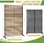 Metal Privacy Screen Outdoor Privacy Screen 72" H×47" W, Freestanding Decorative Privacy Screen for Balcony Patio Lawn Garden, Privacy Fence Privacy Panel-Wooden Color