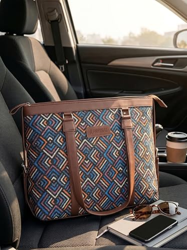 Image of Stylish Tote Bags for Office Use | Laptop Bag 15.6 inch | Purse for Women | Vegan Leather Handbag | Daily & Travel Use |