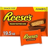 REESE'S Milk Chocolate Snack Size Peanut Butter Cups, Candy Jumbo Bag, 19.5 oz