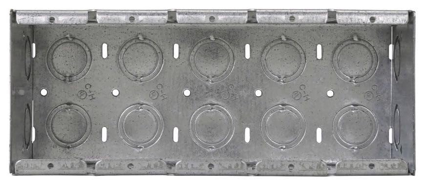 Thepitt TP694 5-Gang Masonry Box 3-1/2 Inch Depth Steel 110 Cubic-Inch Natural