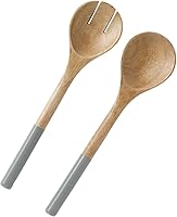 Vista 10 de Folkulture Servidores de ensalada o pinzas de ensalada Juego de 2 cucharas de servir (12 pulgadas) en artículos esenciales de cocina o juego