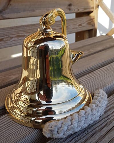 12" Brass Last Order Bell~ Ships Bells ~ Wall Hanging Bell Pub Boat Marine Maritime Reception Home Decor ~ School ~ Diner by Assorted Collections