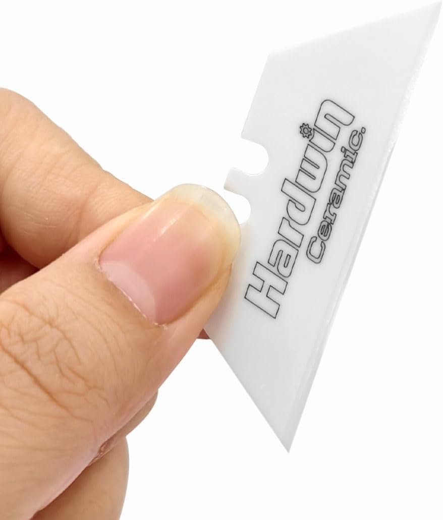 Premium Zirconia Ceramic Utility Knife Blades - 5Pack Replacement Blades, Rustproof & Long-Lasting for Craft Projects, Precision Box Cutting & Universal Utility Knives