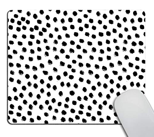 Smooffly Polka Dots Gaming Mouse pad Cuscom,Brush Strokes Dots Personality Desings Rectangle Non-Slip Rubber Mousepad 9.5 X 7.9 Inch (240mmX200mmX3mm)