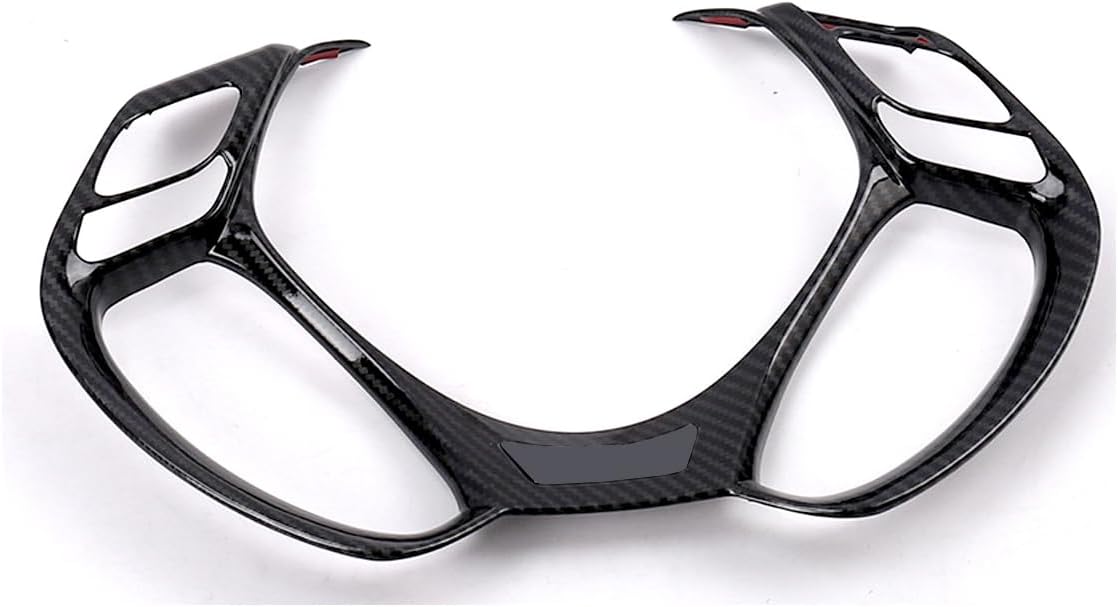 MICROCK Steering Wheel Cover Trim for Toyota C-HR 2017 2018 2019 2020 2021, ABS Carbon Fiber, 1pc