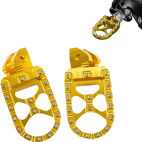 Image of KEMIMOTO Motorcycle Foot Peg Compatible with Surron Light Bee X /S Footpegs x260 and x160 Talaria Sting MX3 MX4 Talaria XXX Electric Dirt Bike Gold
