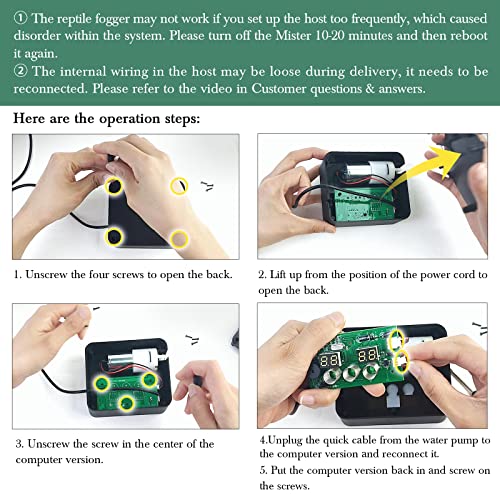 Mygiikaka Reptile Fogger Automatic Reptile Mister Fogger For Terrarium, Timed Reptile Humidifiers For Chameleon/Lizard/Snake/Turtle/Frog #TOP7