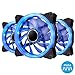 EZDIY-FAB Ventilatore ad Anello a LED da 120 mm,Ventilatore a LED Case per PC Case,CPU Cooler e Radiatori Blu 4 Pin 3 Pack