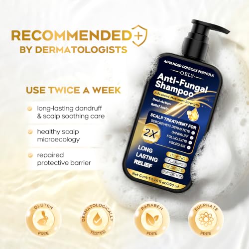 Image of Enhanced Antifungal Shampoo for Seborrheic Dermatitis & Folliculitis-Fresh