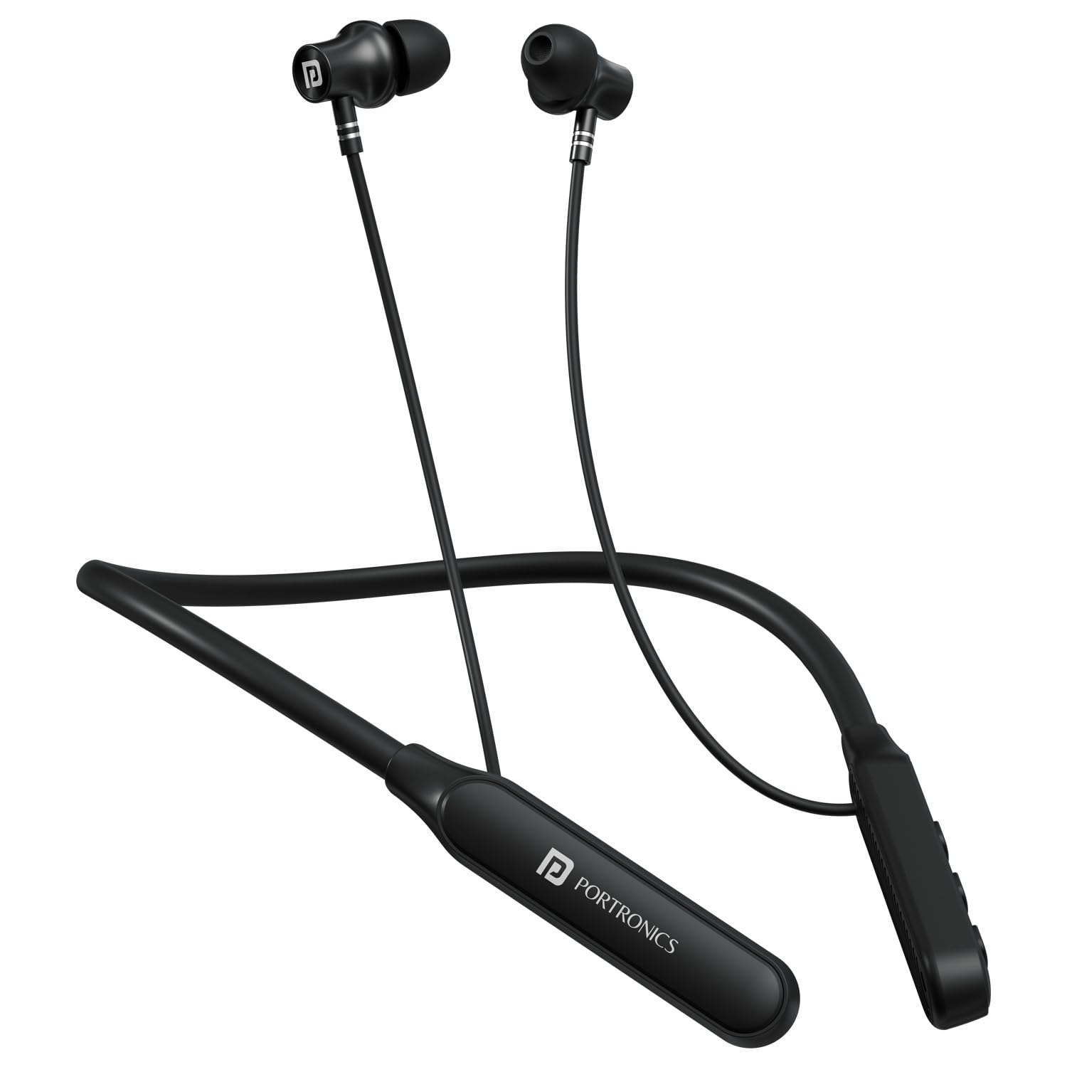 Portronics Harmonics Z14 in-Ear Bluetooth Earphone Neckband with Vibration Alert & Magnetic Latch (ON/Off), Upto 35 Hours Playtime,HD Call Clarity, BT 6.0V, Low Latecny, Type C Fast Charging(Black)-picture-16