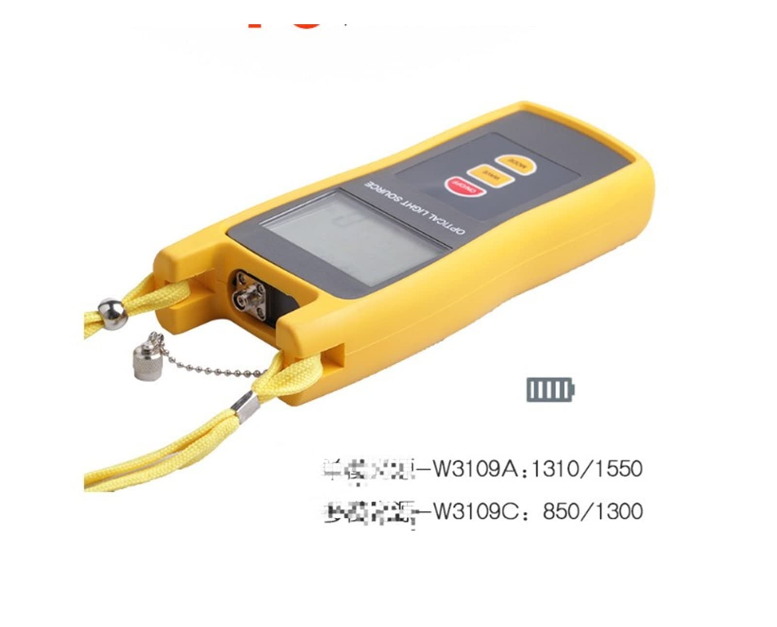 Tester kabli sieciowych, Ręczne, stabilizowane światłowodem źródło światła Jednomodowe, wielomodowe źródło światła zworkowego W-3109A FC SC