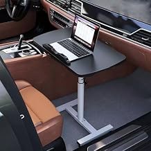 RV Caravan Folding Table, Flip Fold Down Desk, Campervan Outside Picnic Table, Adjustable Height RV Dinette Table Dining Table, Ideal for Campervans and MotorhomesBlack,48x30cm/18.9x11.8in