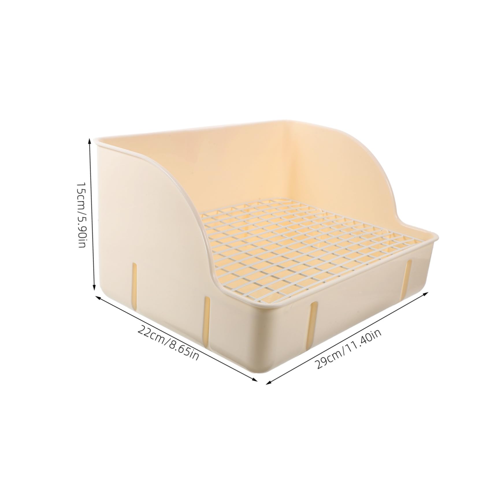 DOITOOL Vassoio per Lettiera per Conigli Addestramento Bunny Design Angolare Facile Base Antispruzzo