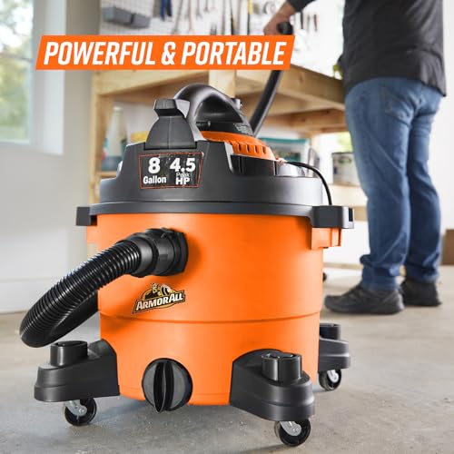 Armor All VBV809 0901 8-Gallon 4.5 Peak HP Wet/Dry Vacuum with Detachable Blower, Orange by Armor All - Image 7